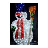 Пушистая 3D фигура LED "Снеговик большой", Светодиодная фигура Снеговик, Колокол, Шар, Объемные пушистые фигуры купить, доставка по РБ, Ели искусственные