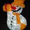 Пушистая 3D фигура LED "Снеговик малый", светодиодная фигура Снеговик пушистые световые фигуры, новогодняя фигура снеговик малый, объемные световые фигуры купить