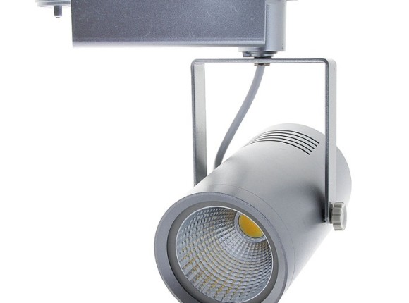 Трековый светильник LED, 30 W, 2700 Lm, 4000 K, дневной свет, SL-3009S, корпус СЕРЫЙ