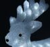 акриловый белый олень с санями-2