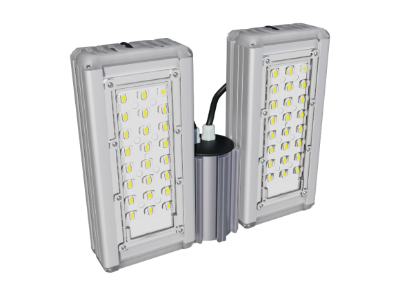 Низкопрофильный квадратный светодиодный светильник ДКУ Магистраль 64Вт для монтажа под навесами.