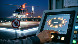 Схема светосигнального оборудования вертодрома с зонами FATO и TLOF